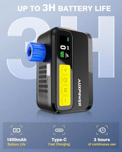 Mini Electric Bike Pump – 120 PSI Portable Tire Inflator
