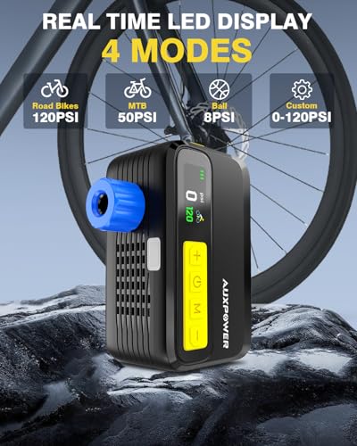 Mini Electric Bike Pump – 120 PSI Portable Tire Inflator