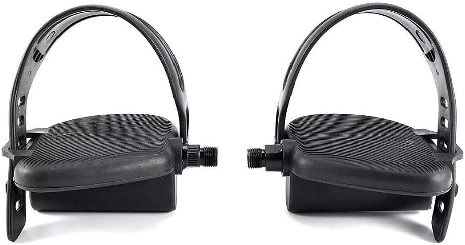 Exercise Bike Pedals – Replacement Pair with Straps