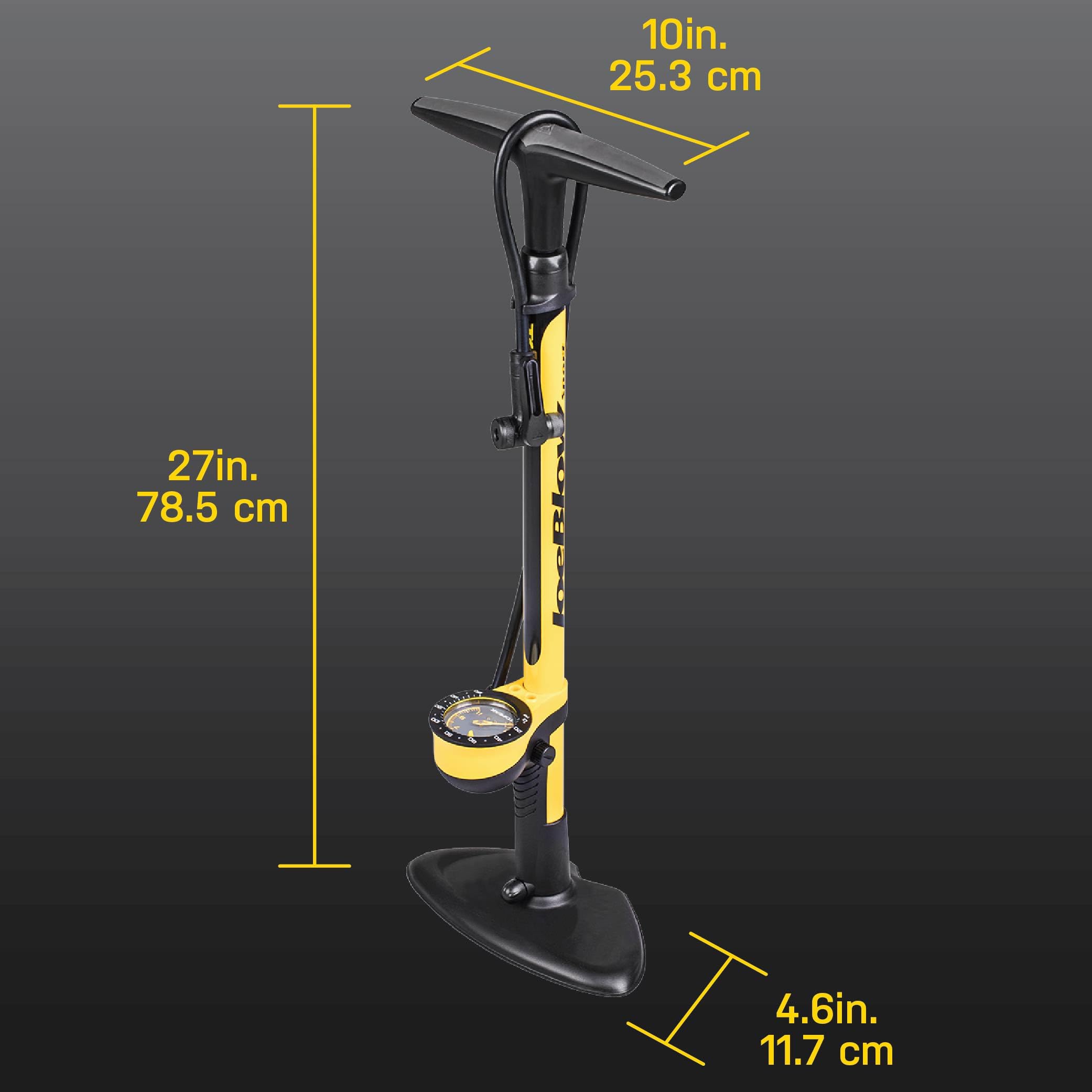 High-Pressure Bike Floor Pump – 160 PSI with Analog Gauge