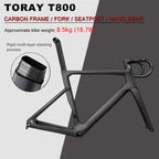 Carbon Road Bike – T800 Frame, 18-Speed, Disc Brakes