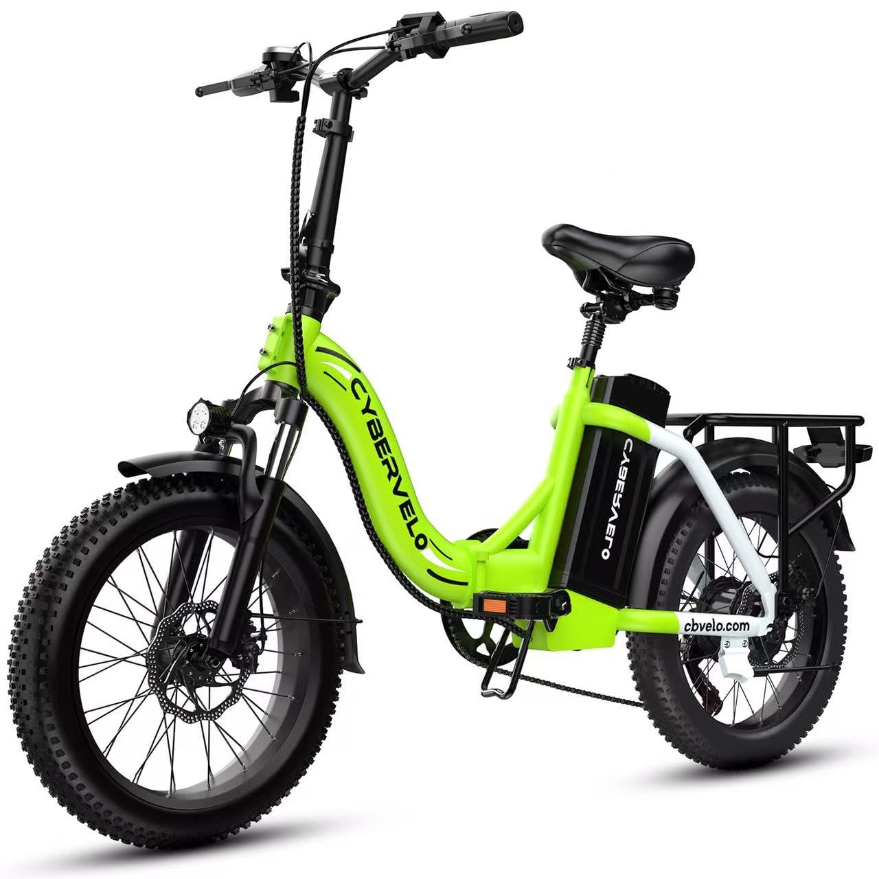 20" Folding Electric Bike – 1000W, 80-Mile Range, Fat Tire