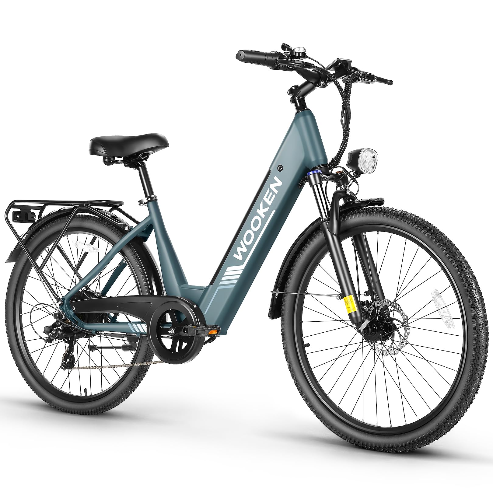 26" Step-Through Electric Bike – 1000W Motor, Removable Battery, 7-Speed