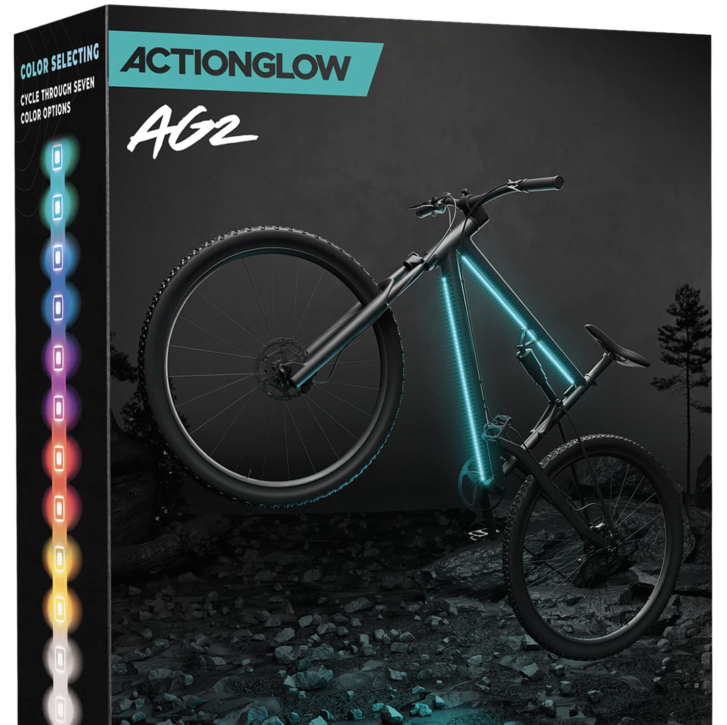 LED Bike Frame Lights – Waterproof, 7 Color Modes
