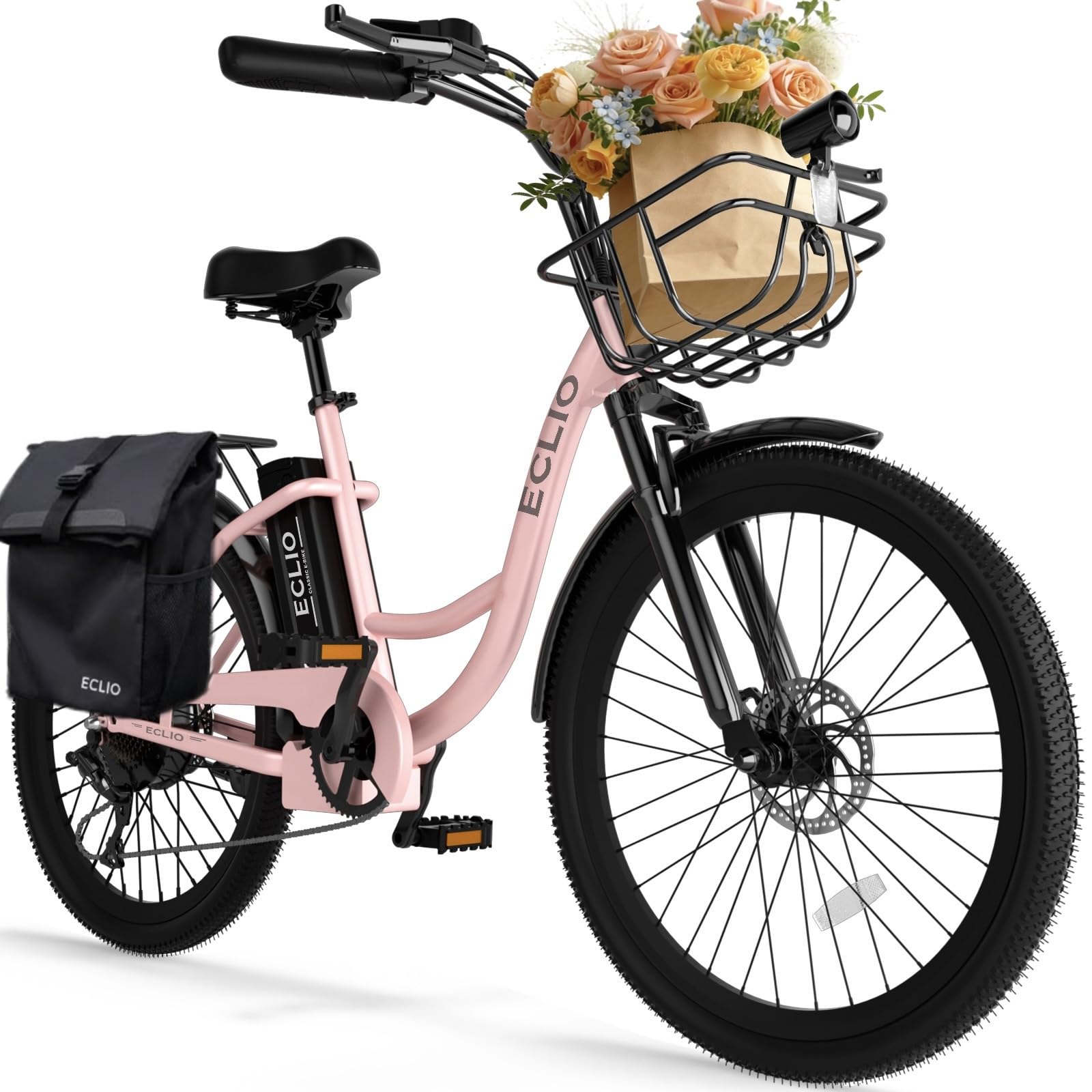 24" Electric Bike – 1000W Motor, 65-Mile Range, Step-Through Cruiser