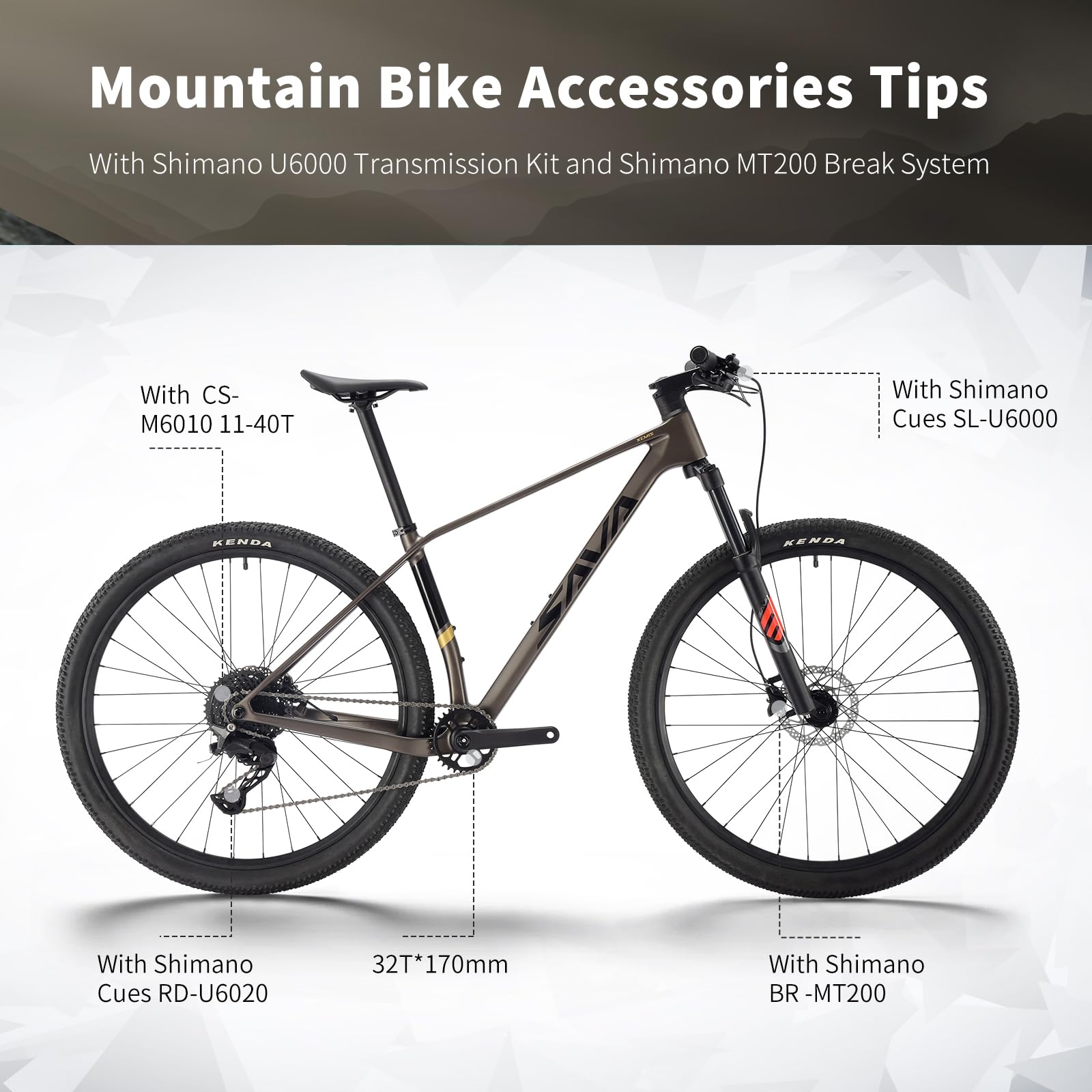 Carbon Fiber MTB – Shimano 10-Speed, Hydraulic Disc Brakes