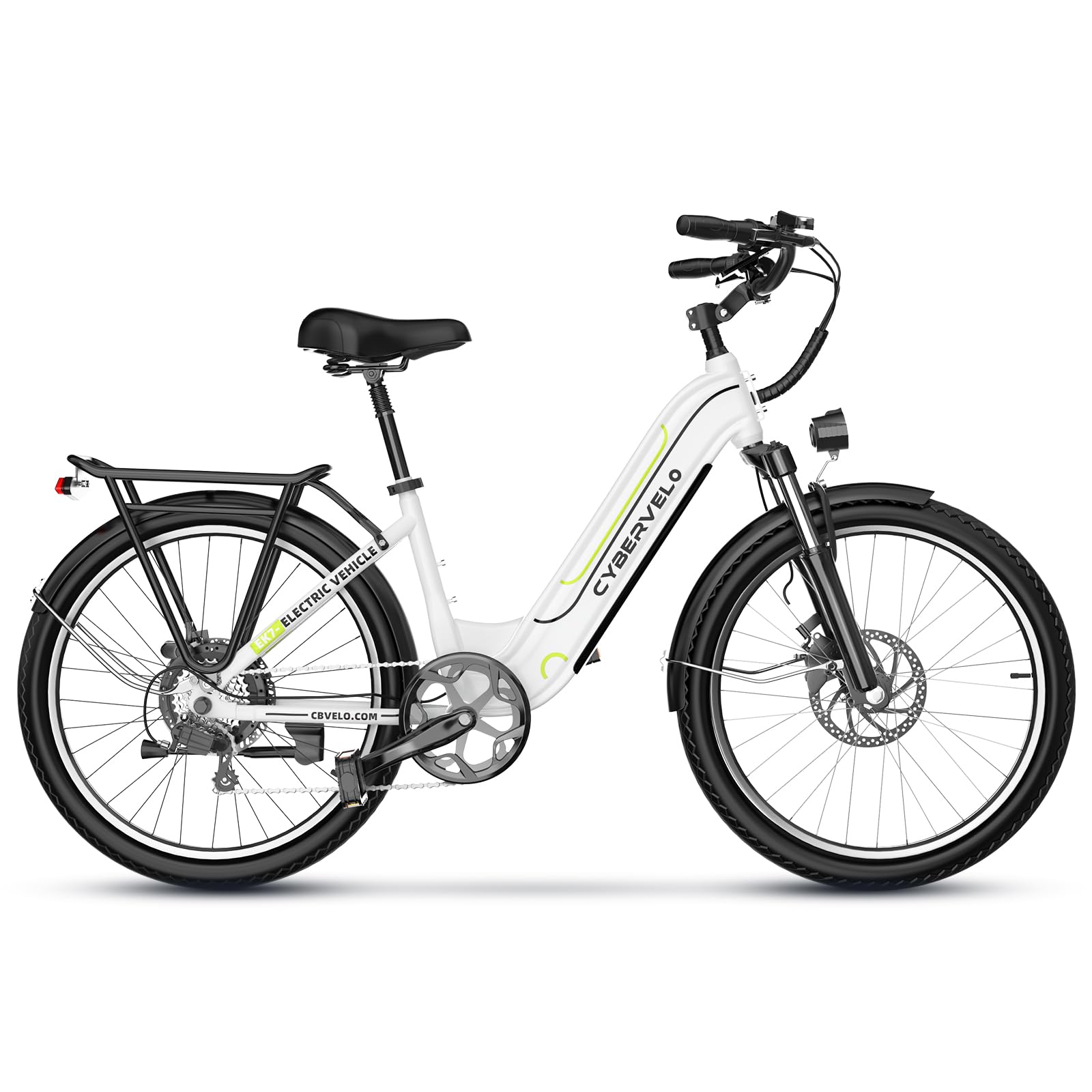 26" Electric Bike – 1000W, 48V Battery, 7-Speed