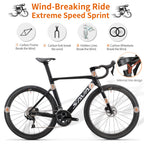 T800 Carbon Road Bike – Shimano 105, 22-Speed, Disc Brakes
