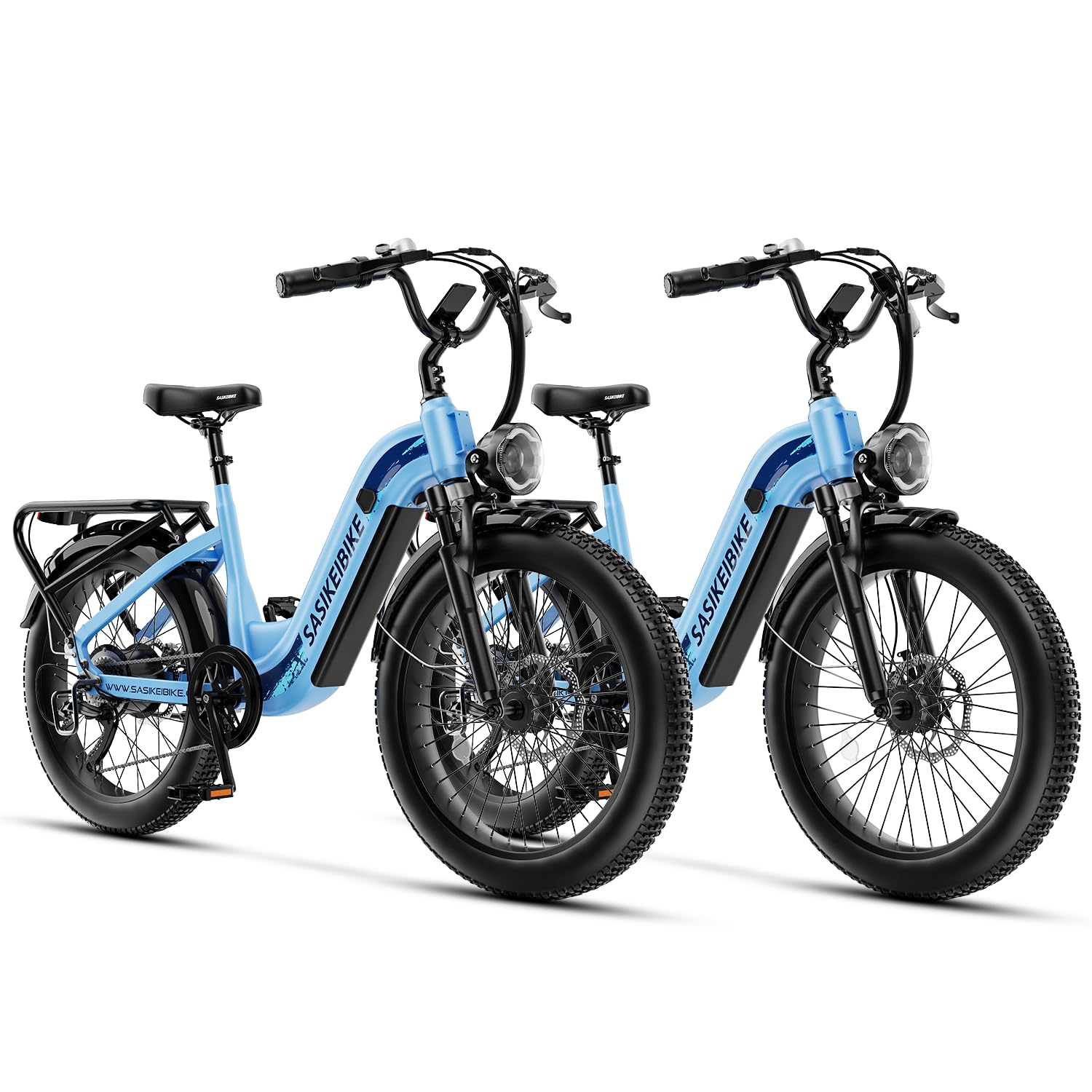 24" Fat Tire Electric Bike – 1500W, Step-Through, Removable Battery