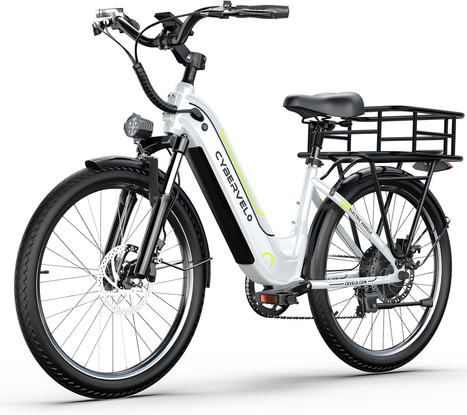 26" Electric Bike – 1000W Motor, 80-Mile Range, 7-Speed