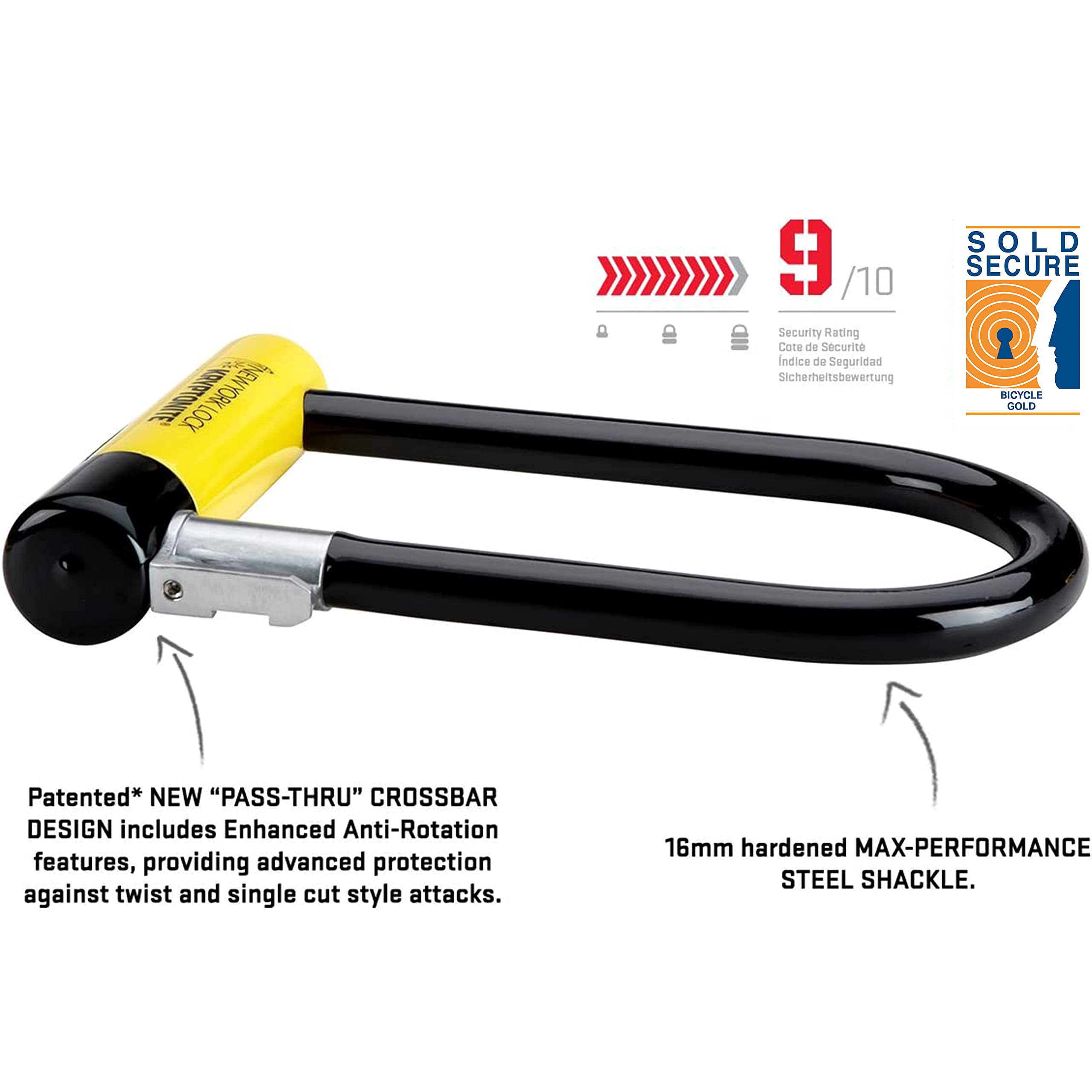 Heavy Duty Bike U-Lock – 16mm Anti-Theft Security Lock