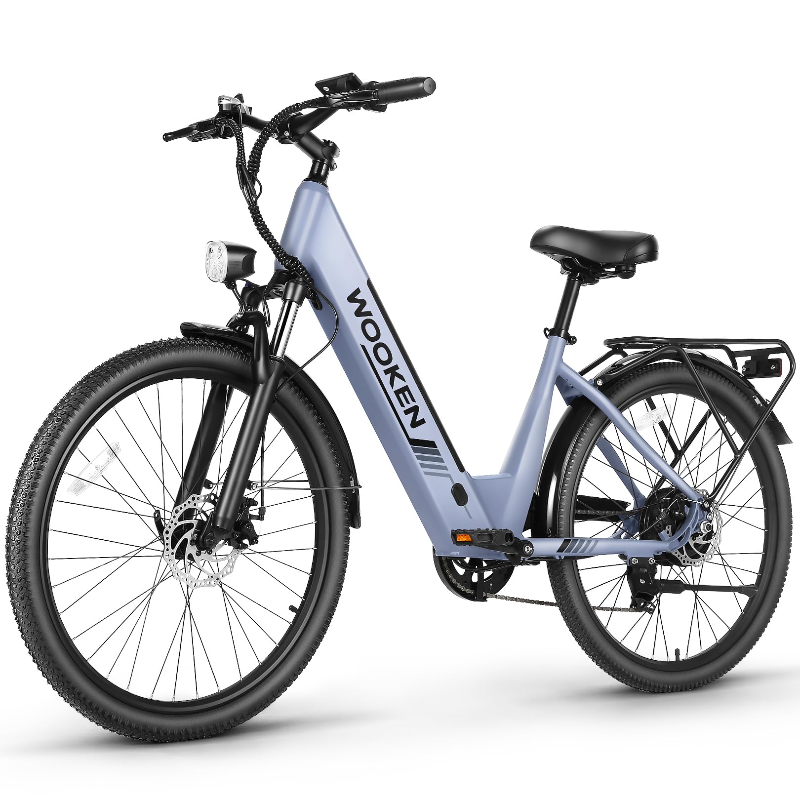 26" Step-Through Electric Bike – 1000W Motor, Removable Battery, 7-Speed