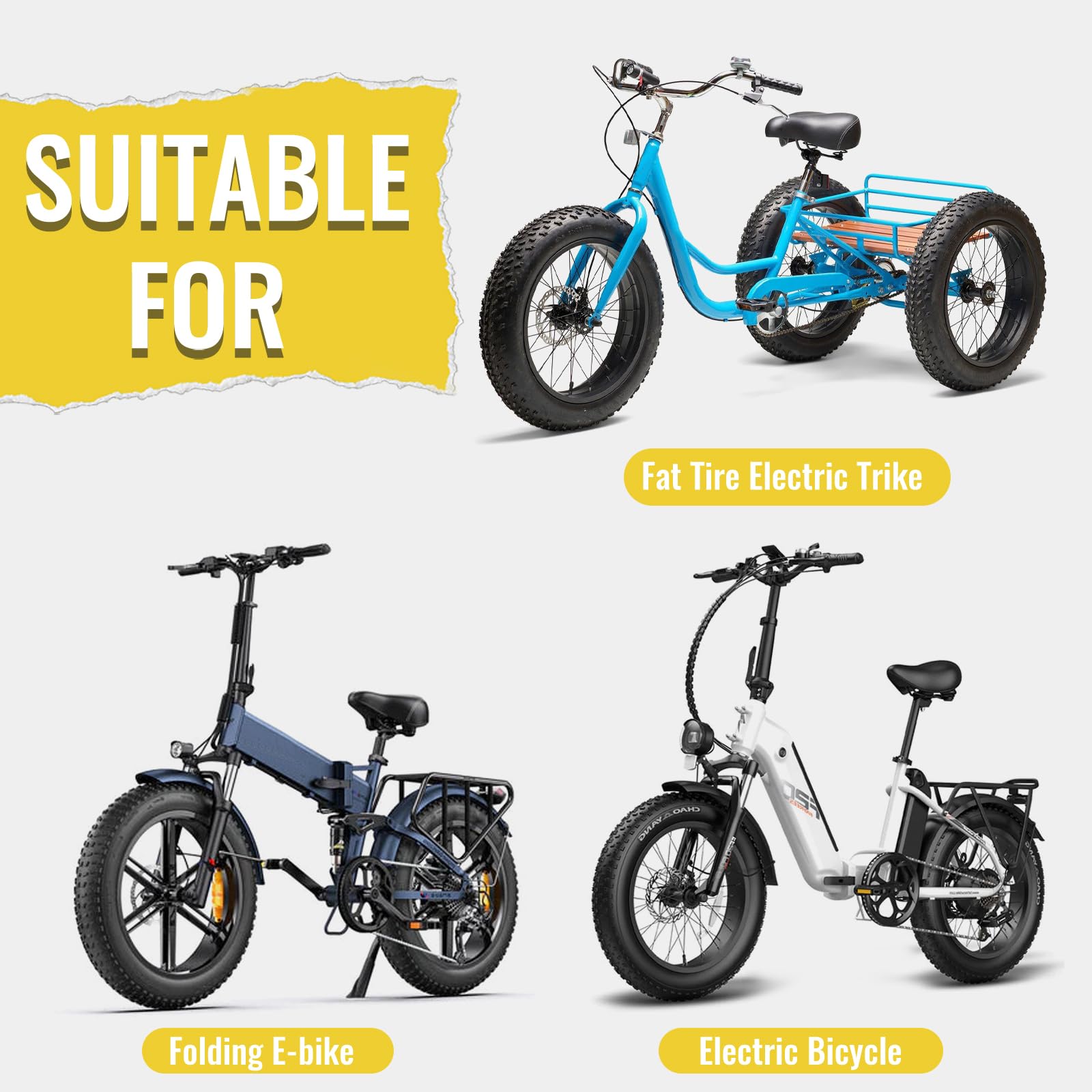 E-Bike Fat Tire – All-Terrain Folding MTB Replacement Tire
