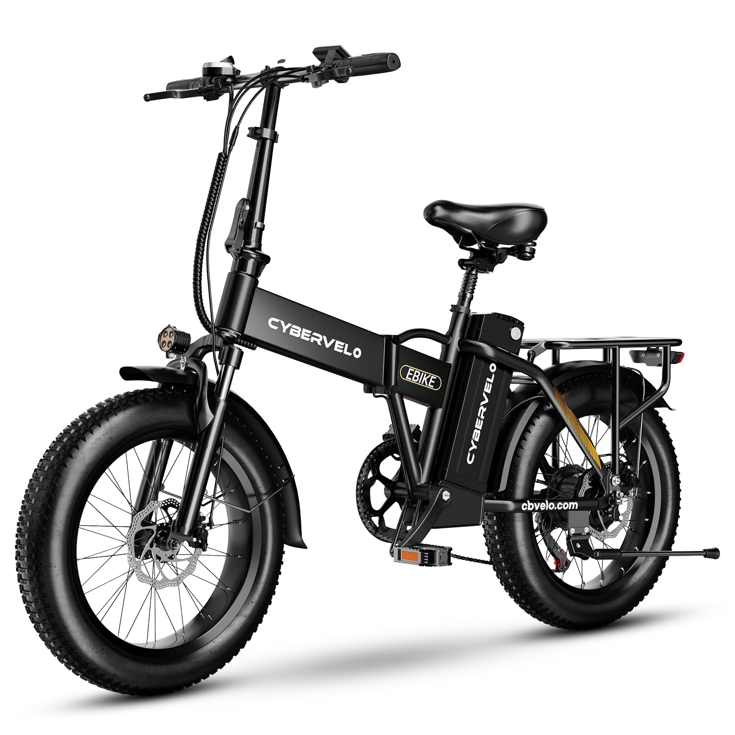 20" Folding Electric Bike – 1000W, 80-Mile Range, Fat Tire
