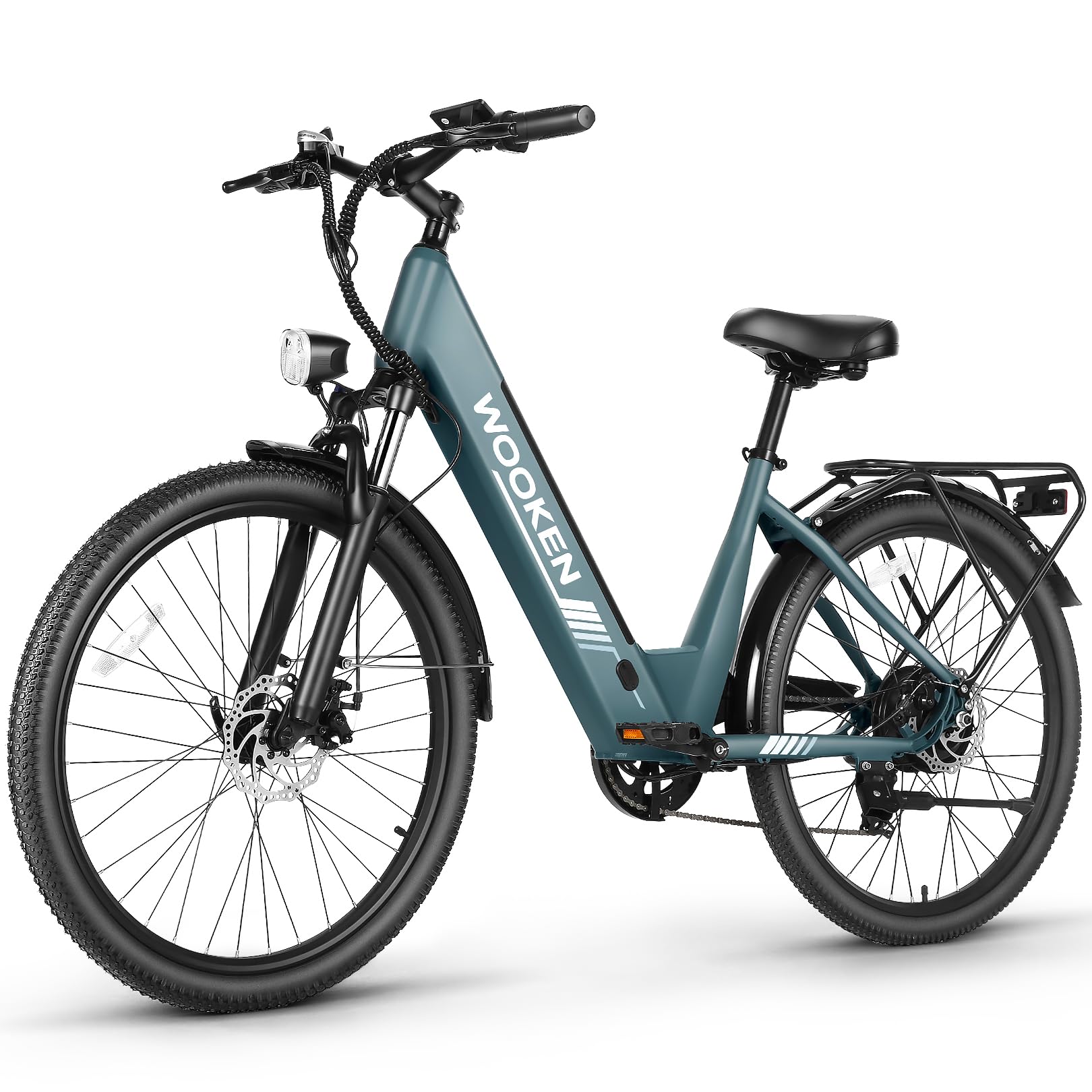 26" Step-Through Electric Bike – 1000W Motor, Removable Battery, 7-Speed