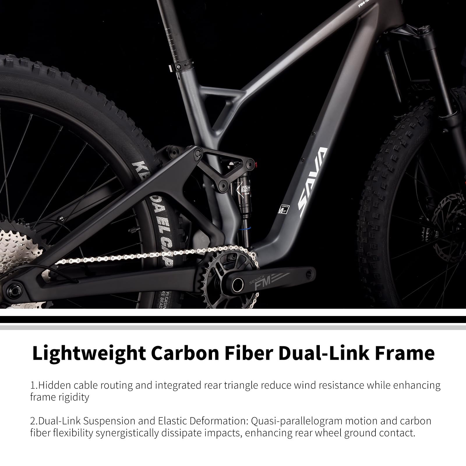 Carbon Fiber Mountain Bike – Full Suspension, 12-Speed