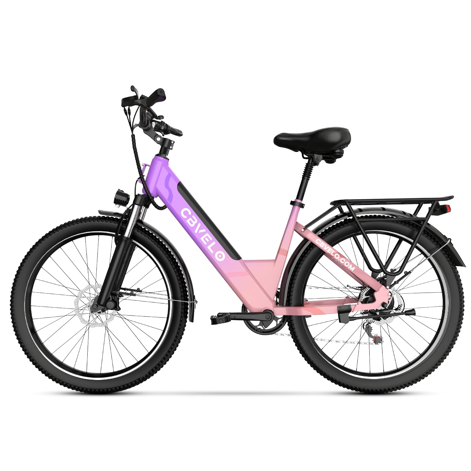 26" Electric Bike – 1000W Motor, 80-Mile Range, 7-Speed