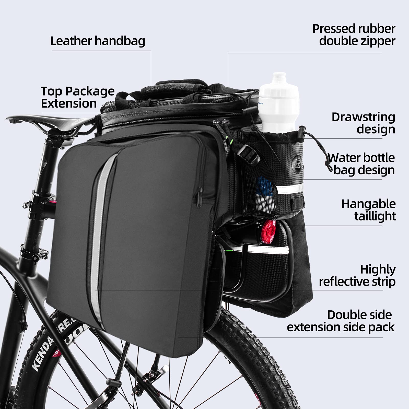 Waterproof Bike Rack Bag – Rear Seat Cargo Pannier