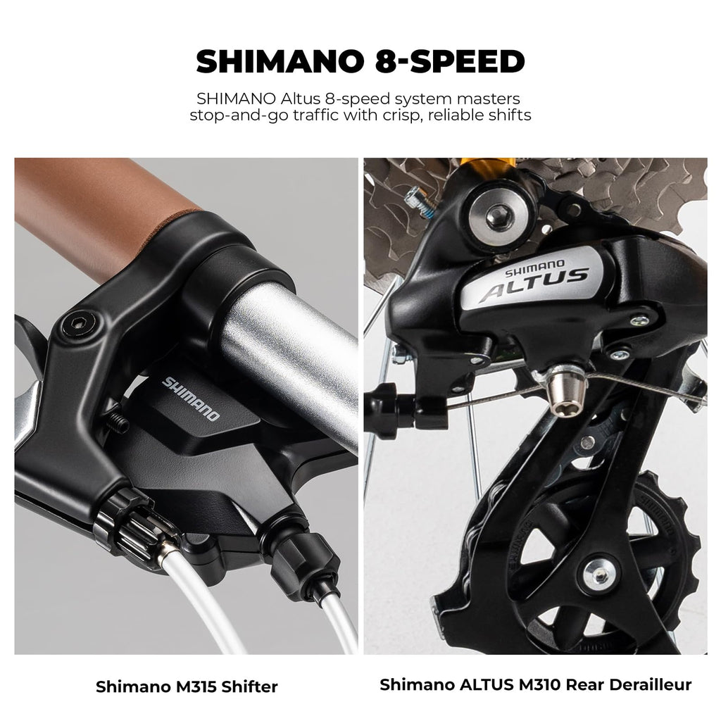20" Folding Bike – Shimano 8-Speed, Disc Brakes
