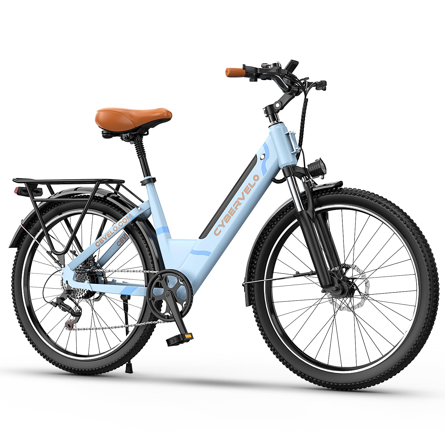 26" Electric Bike – 1000W Motor, 80-Mile Range, 7-Speed
