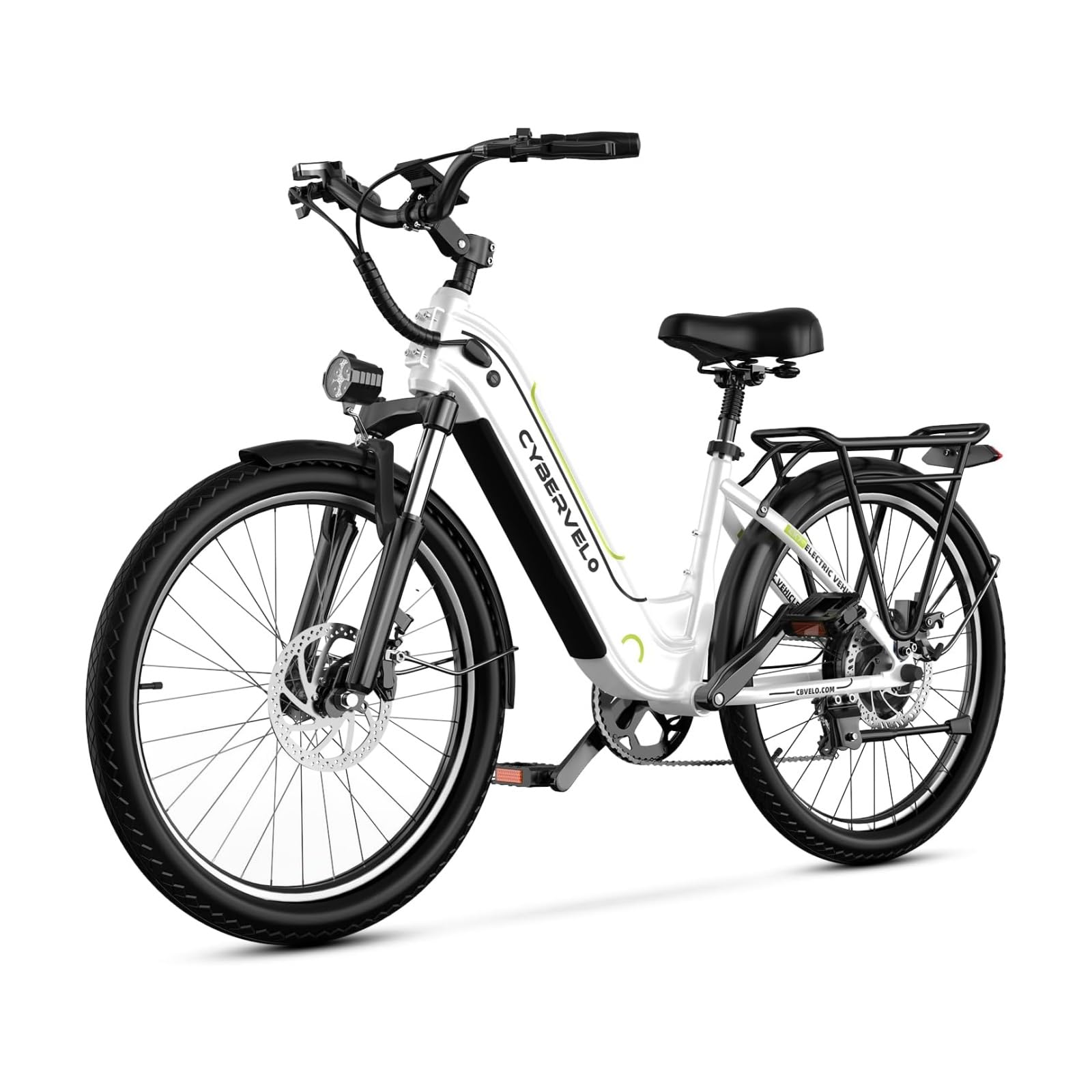 26" Electric Bike – 1000W Motor, 80-Mile Range, 7-Speed