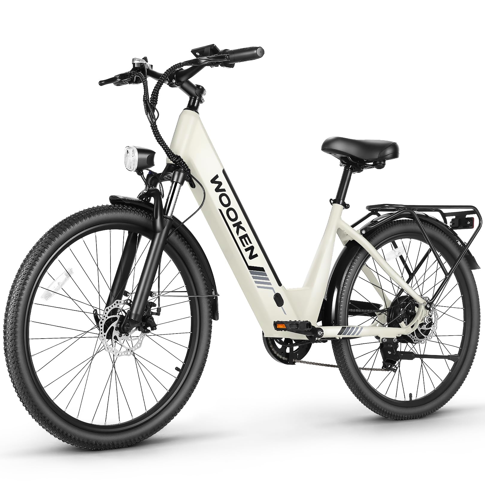 26" Step-Through Electric Bike – 1000W Motor, Removable Battery, 7-Speed