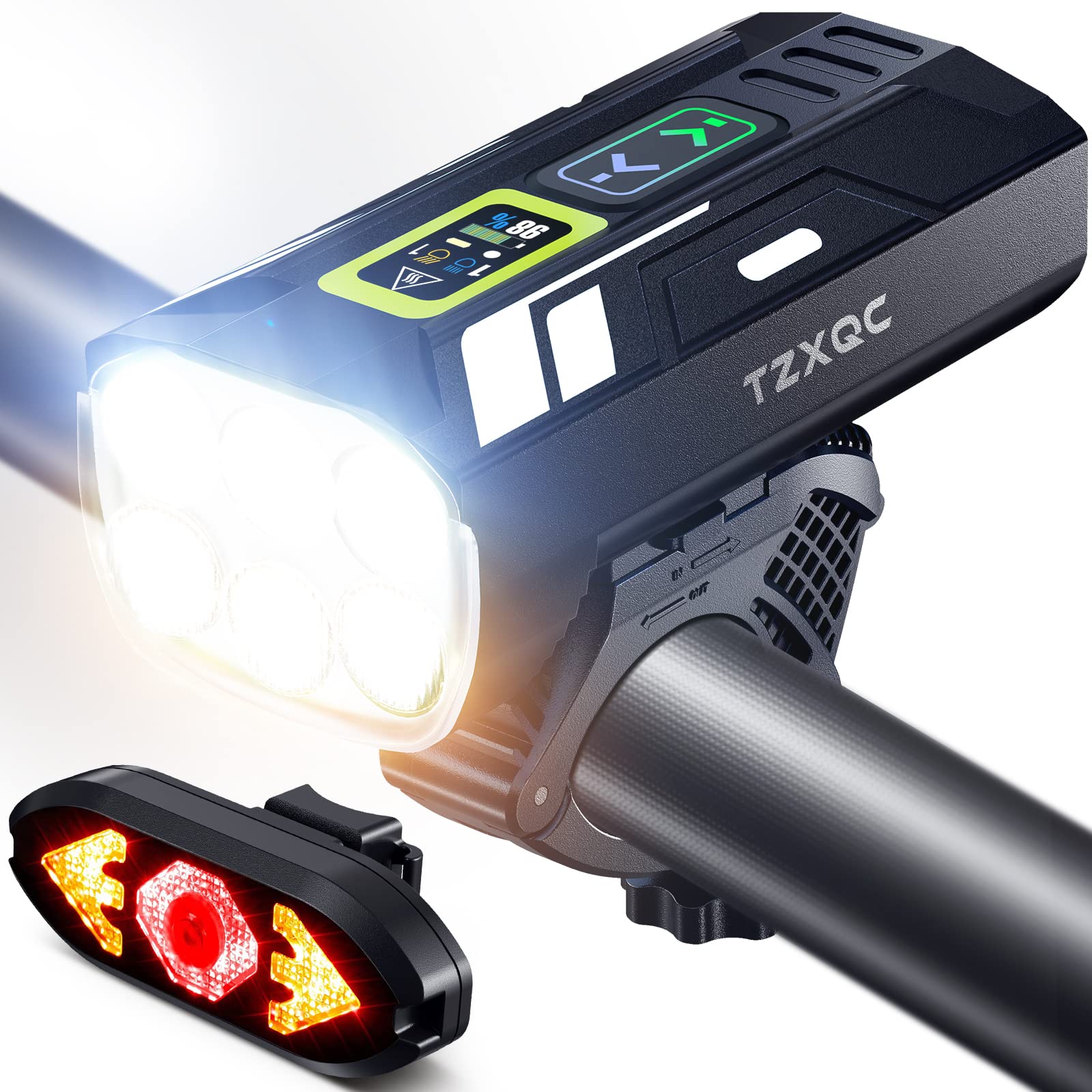 Bike Light Set – 2000 Lumen, USB Rechargeable, Waterproof