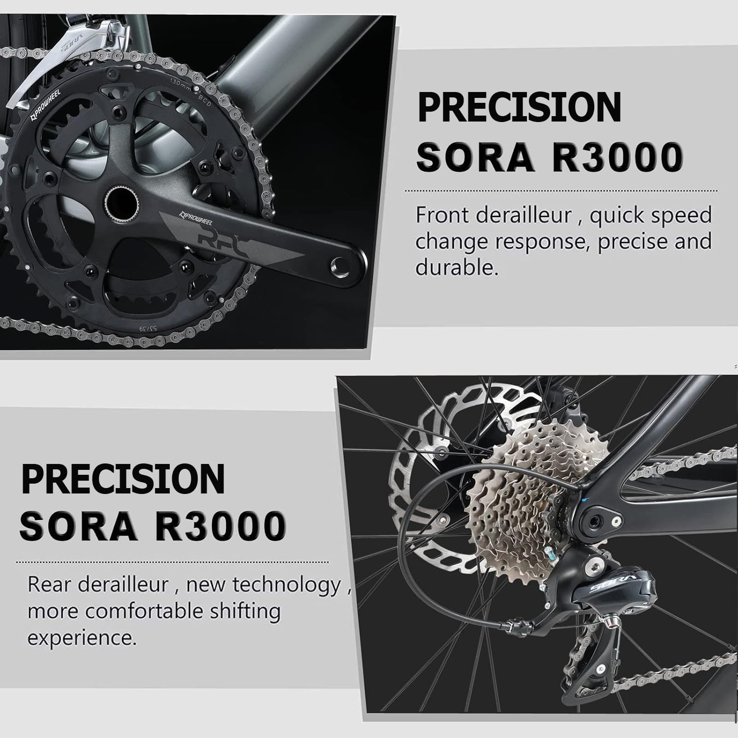 Carbon Road Bike – T800 Frame, 18-Speed, Disc Brakes