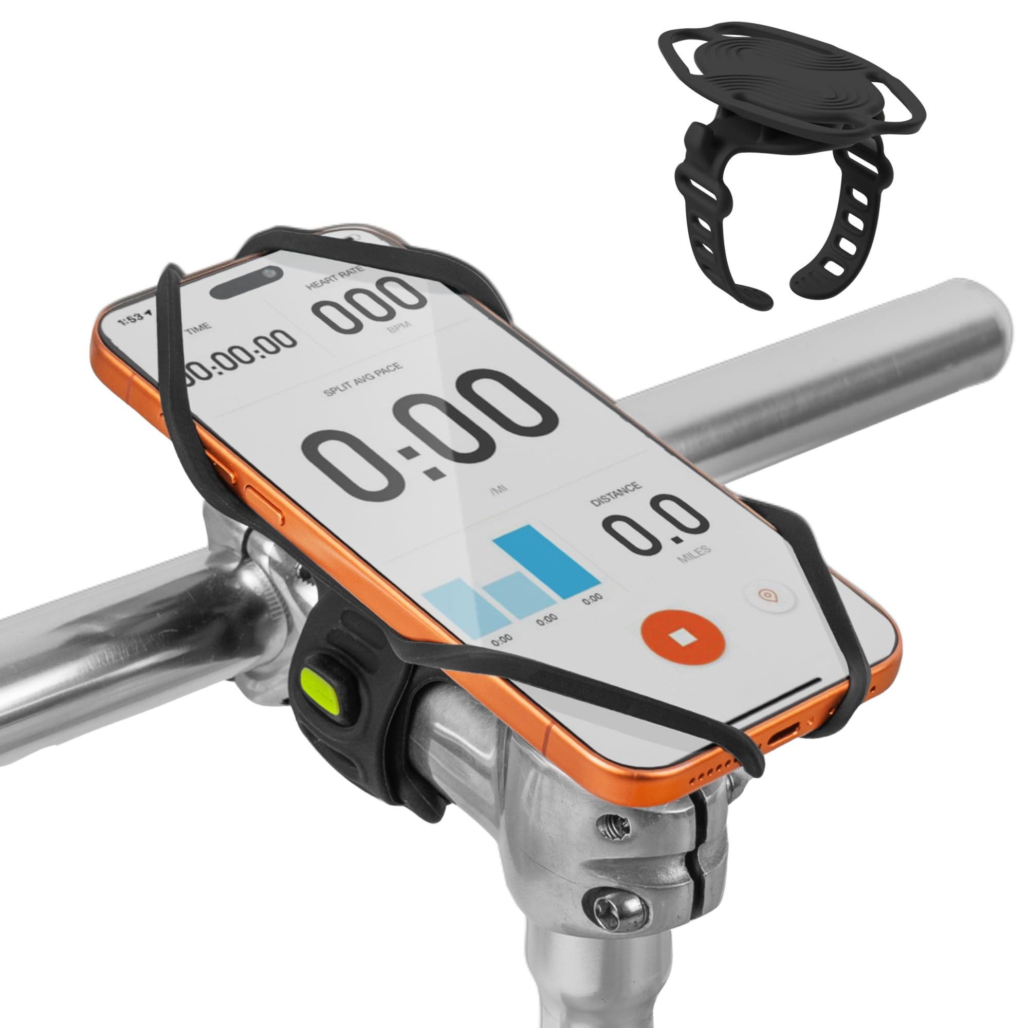 Bike Phone Mount – Shock-Absorbing Silicone Holder