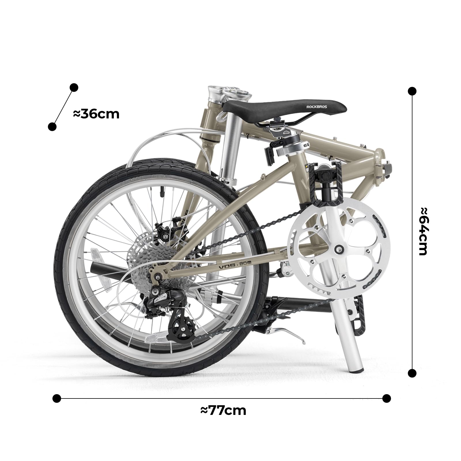 20" Folding Bike – Shimano 8-Speed, Disc Brakes