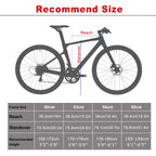 Carbon Road Bike – T800 Frame, 18-Speed, Disc Brakes