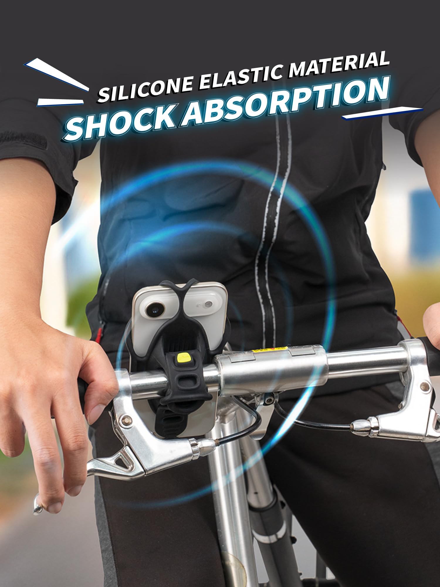 Bike Phone Mount – Shock-Absorbing Silicone Holder