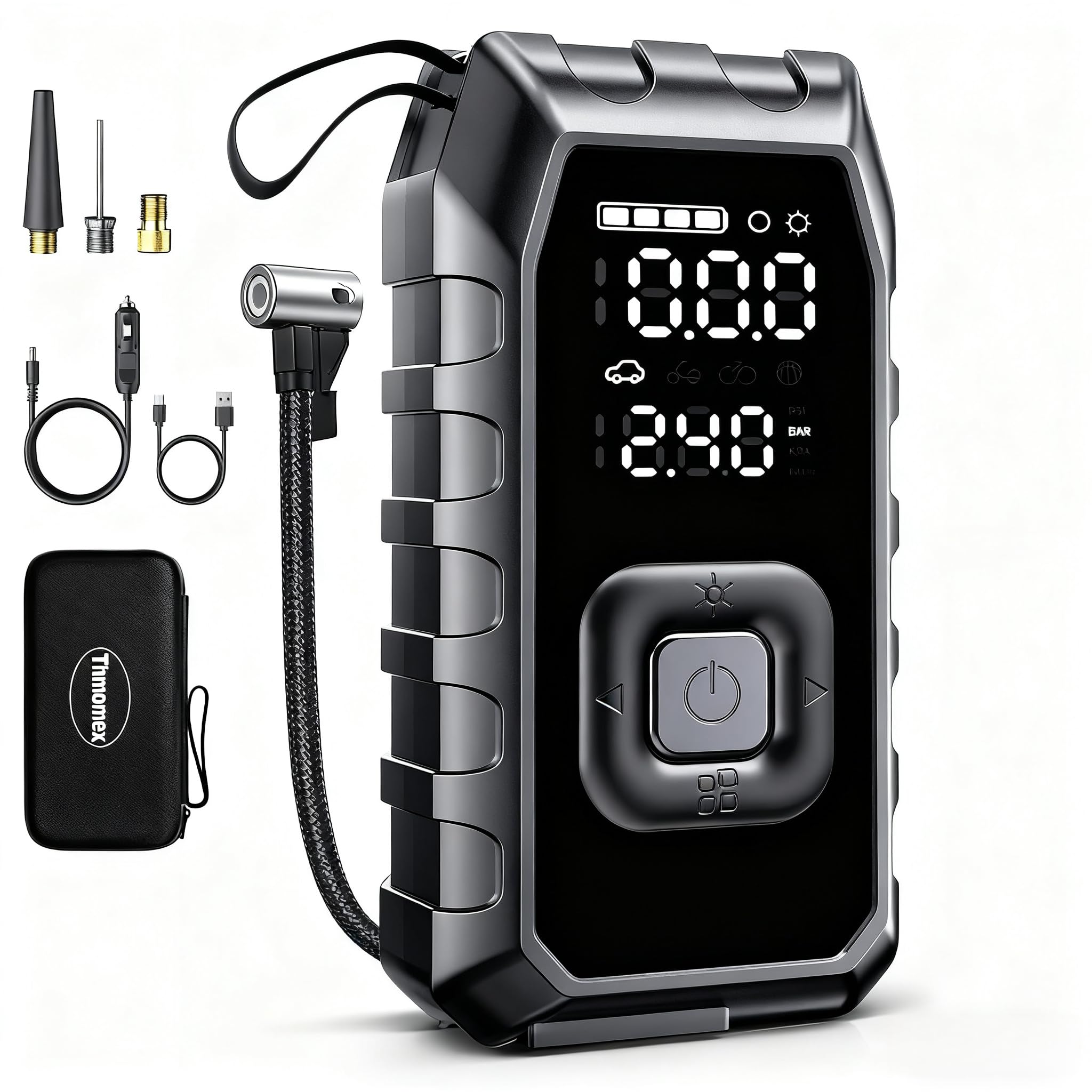 Portable Tire Inflator – 180 PSI Dual Cylinder Air Compressor