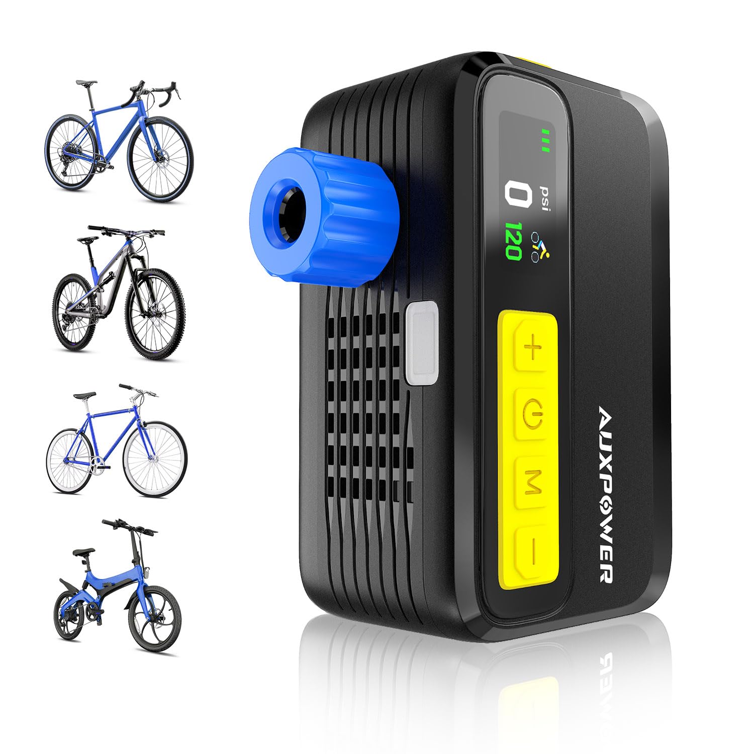 Mini Electric Bike Pump – 120 PSI Portable Tire Inflator