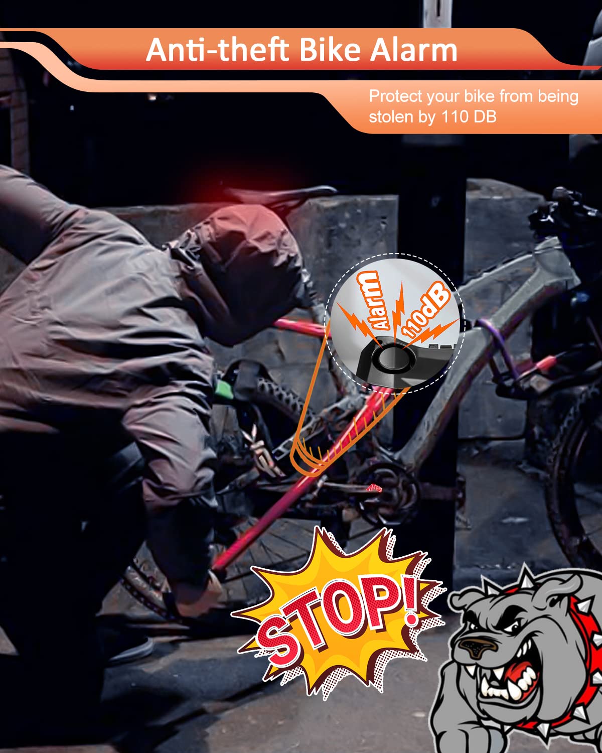 Rechargeable Bike Light Set – Turn Signals, Alarm, Waterproof