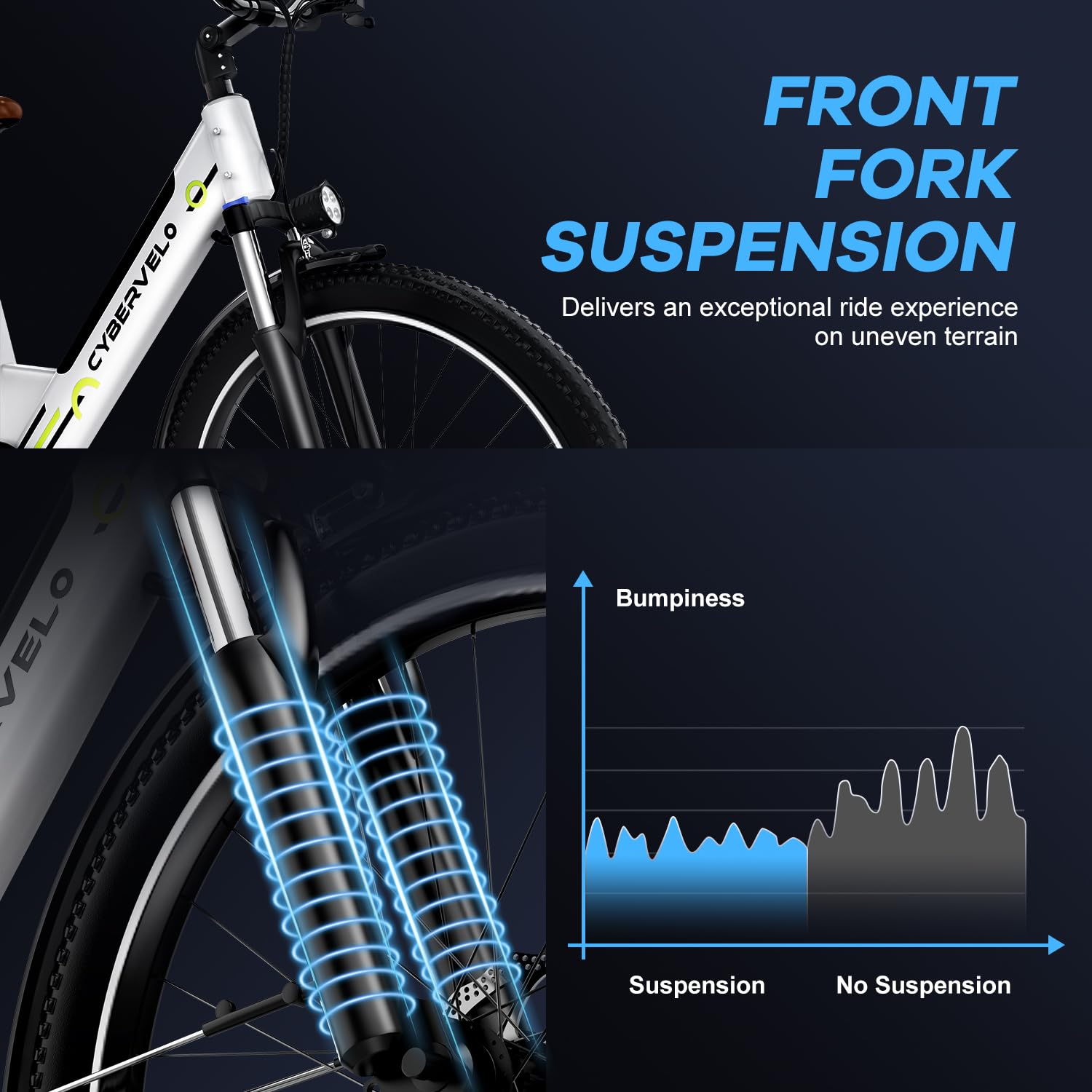 26" Electric Mountain Bike – 1000W, 80-Mile Range, Removable Battery