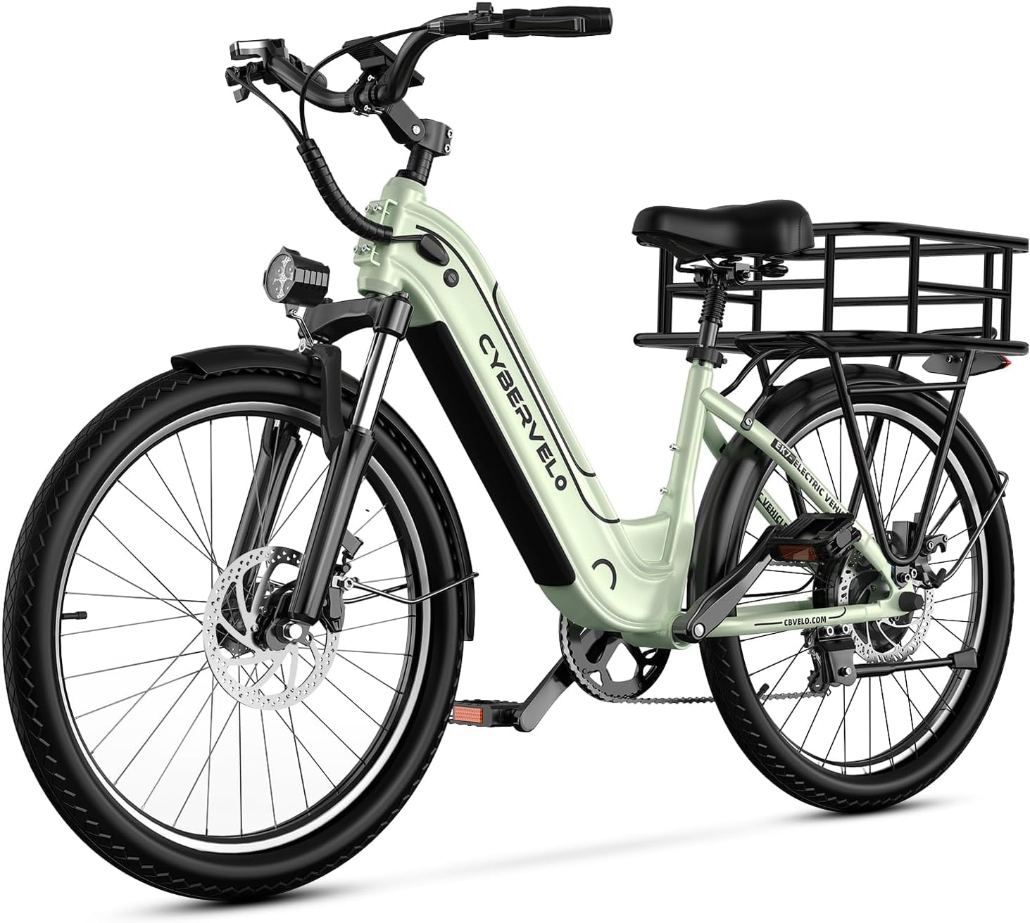 26" Electric Bike – 1000W Motor, 80-Mile Range, 7-Speed