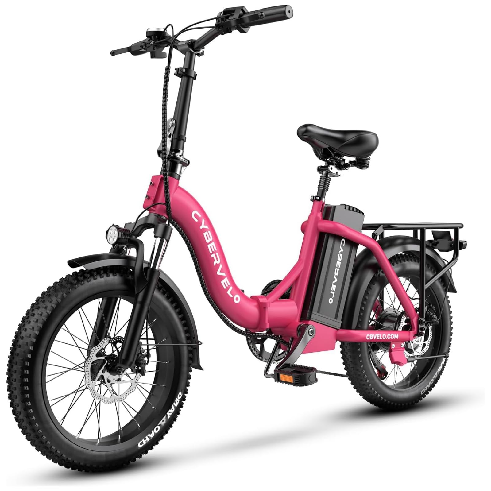 20" Folding Electric Bike – 1000W, 80-Mile Range, Fat Tire
