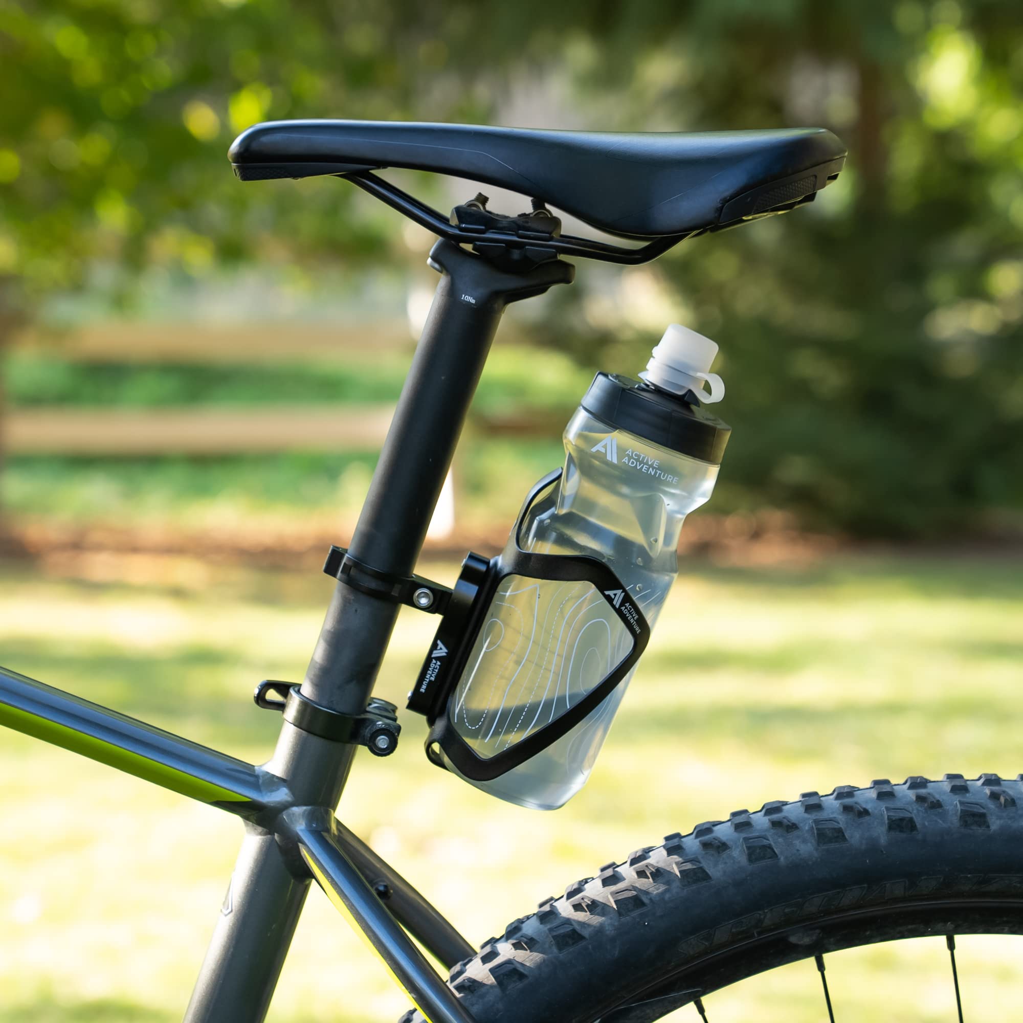 Bike Water Bottle Holder Combo (Black & Purple Cage)