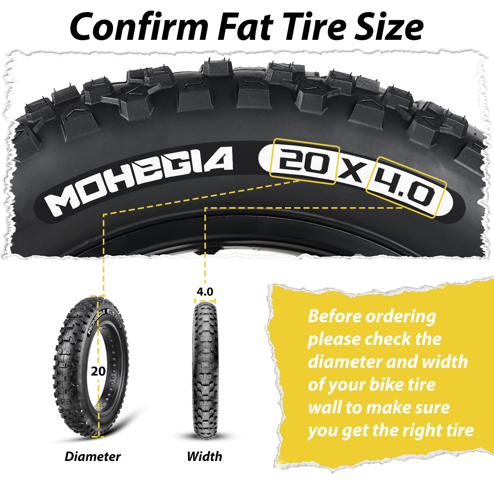 E-Bike Fat Tire – All-Terrain Folding MTB Replacement Tire