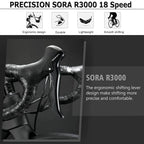 Carbon Road Bike – T800 Frame, 18-Speed, Disc Brakes