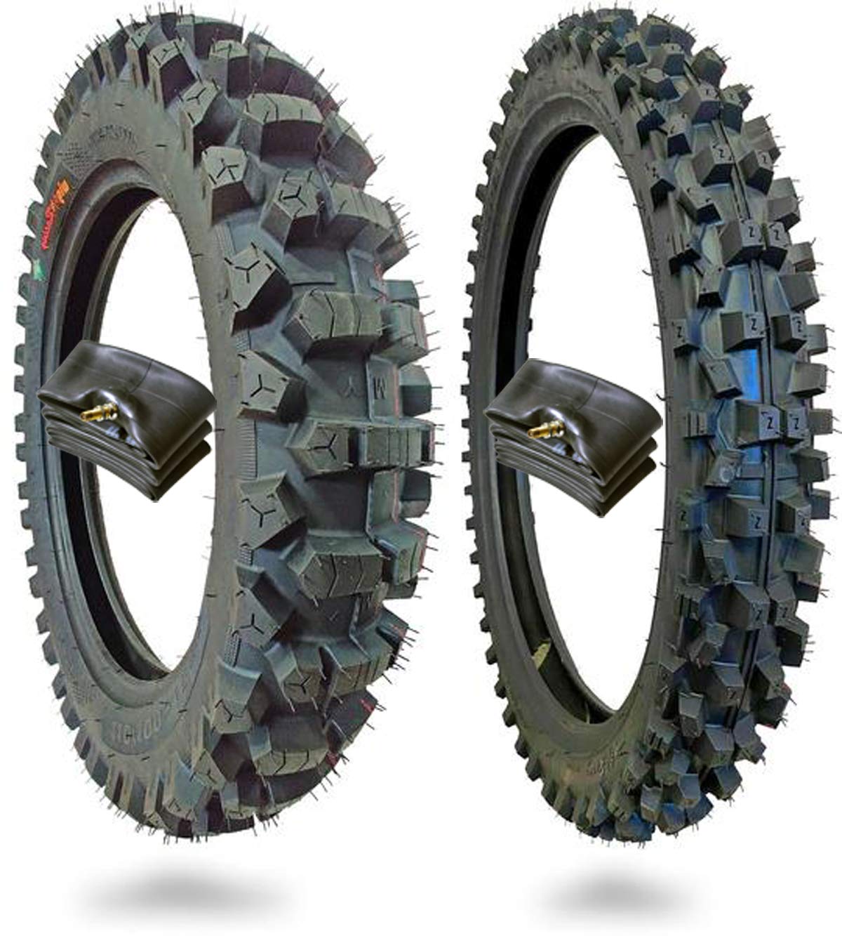 WIG Racing 110/90-19 and 80/100-21 Motocross Dirt Bike Tires with Inner Tubes
