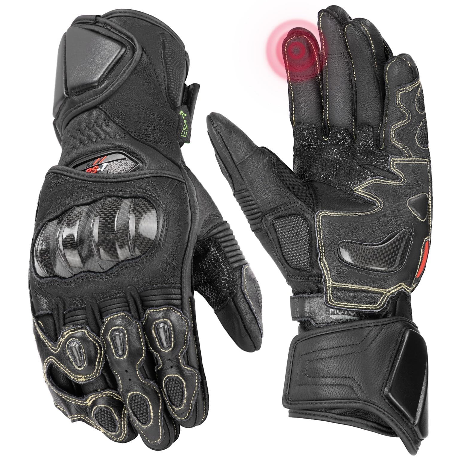 Leather Motorcycle Gloves – Kevlar Knuckle Protection