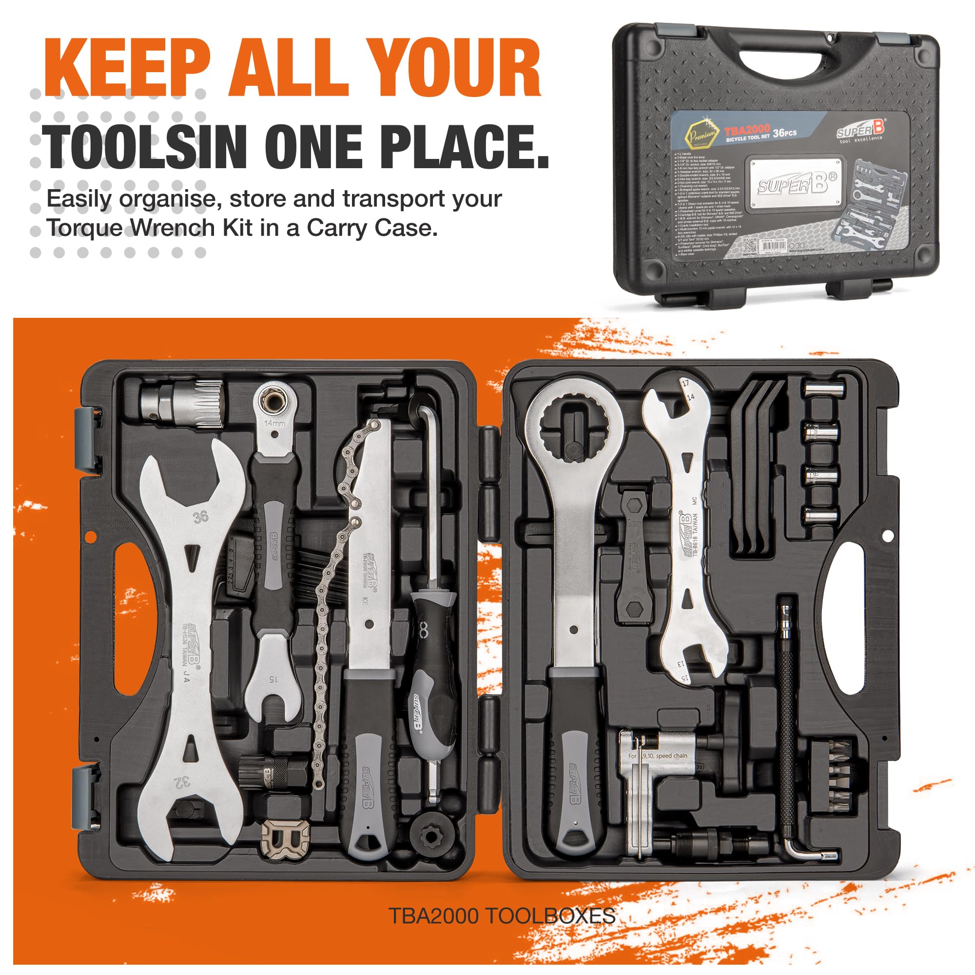 Bike Repair Tool Kit – Bicycle Maintenance Set with Carry Case