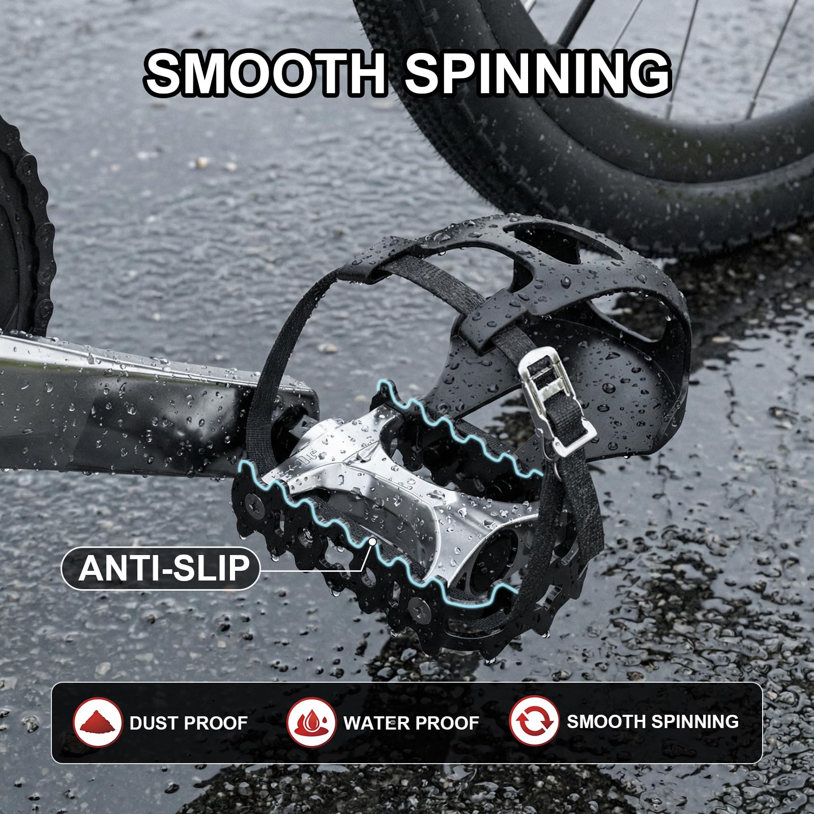 Bike Pedals – Toe Cages & Straps for Road & MTB