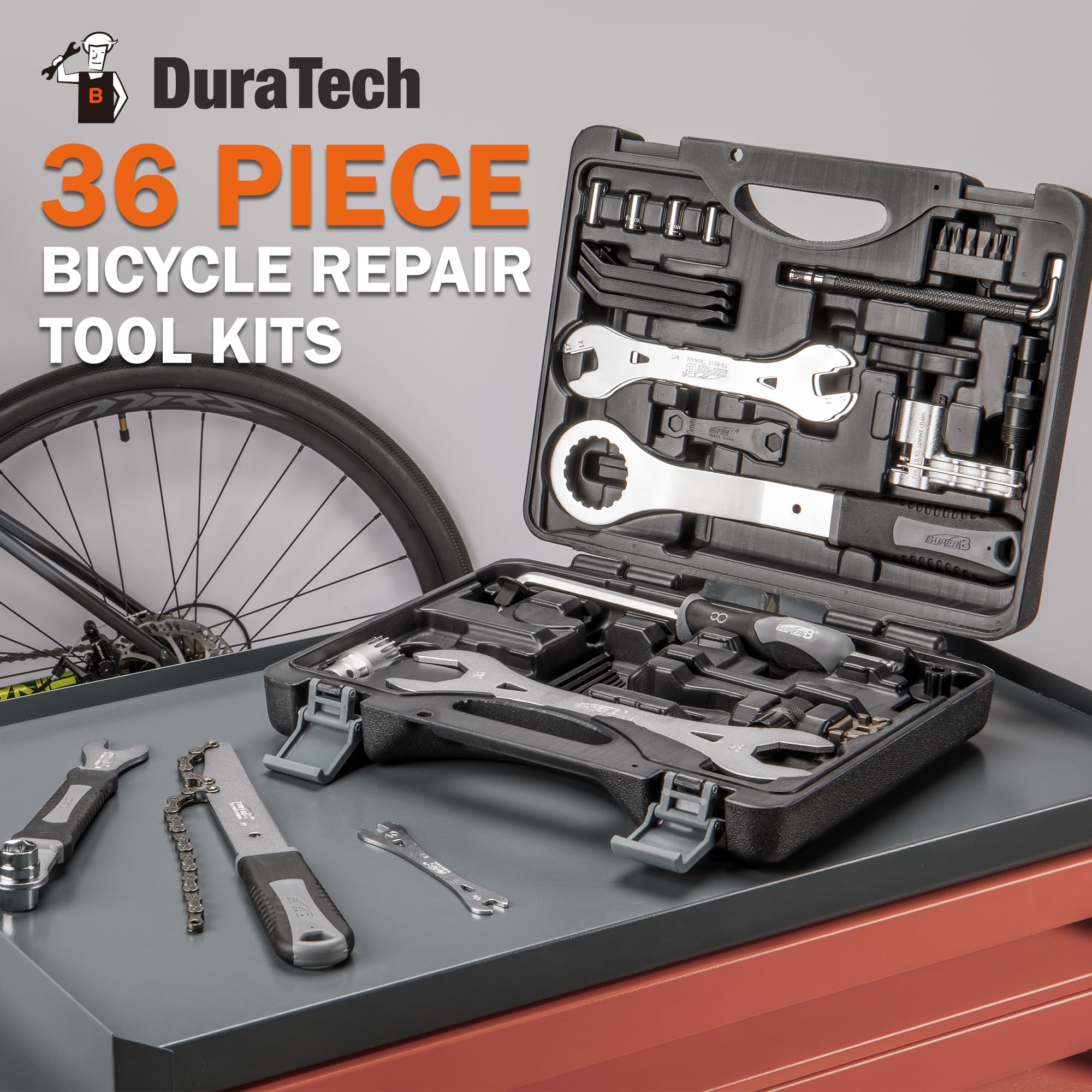 Bike Repair Tool Kit – Bicycle Maintenance Set with Carry Case
