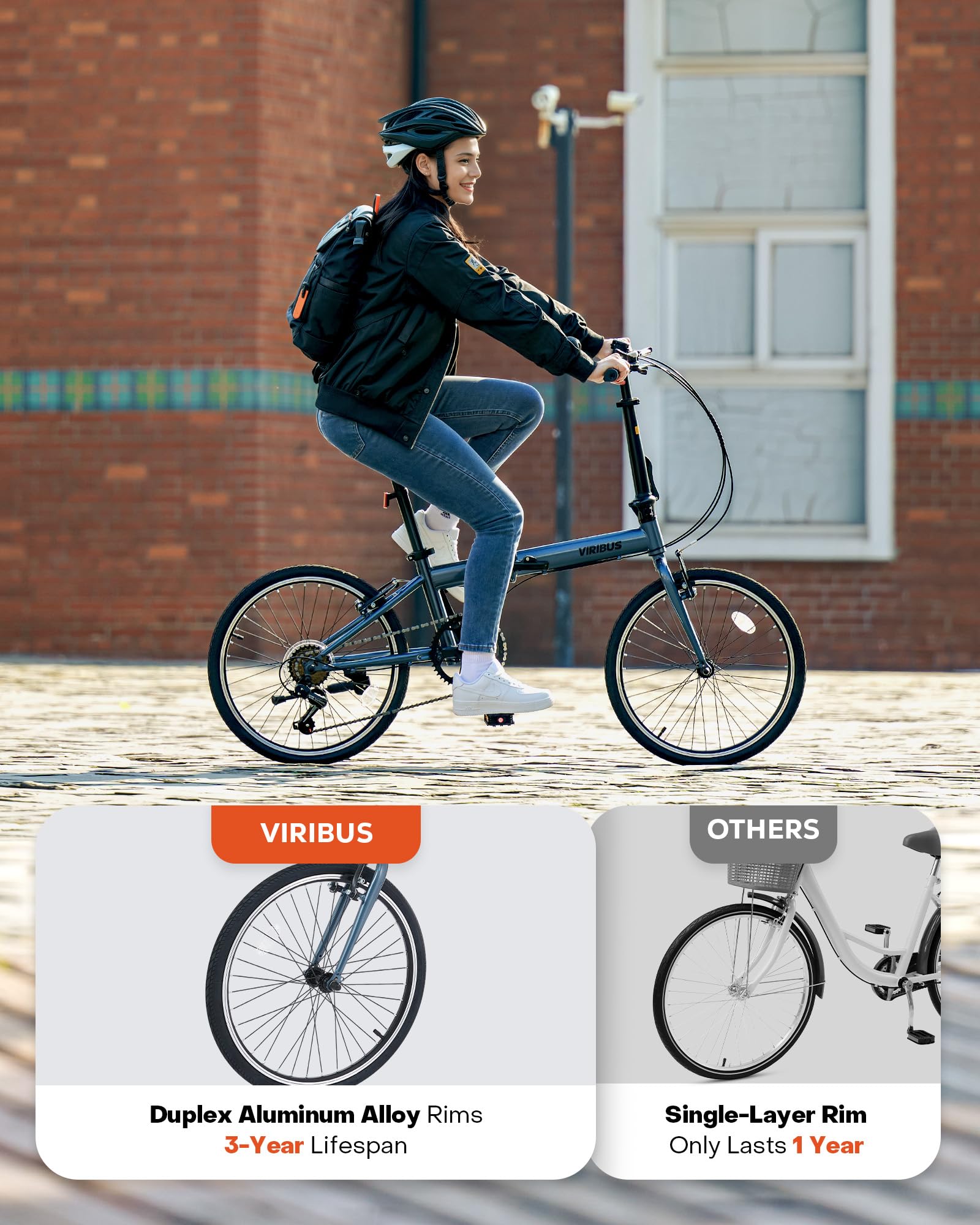 20" Folding Bike – 7-Speed, Lightweight Commuter