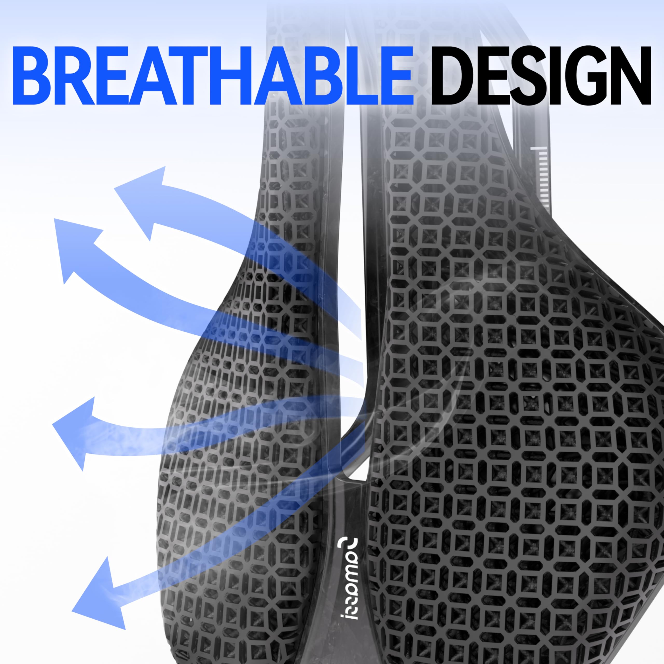 3D Printed Carbon Saddle – Ultralight Breathable Bike Seat