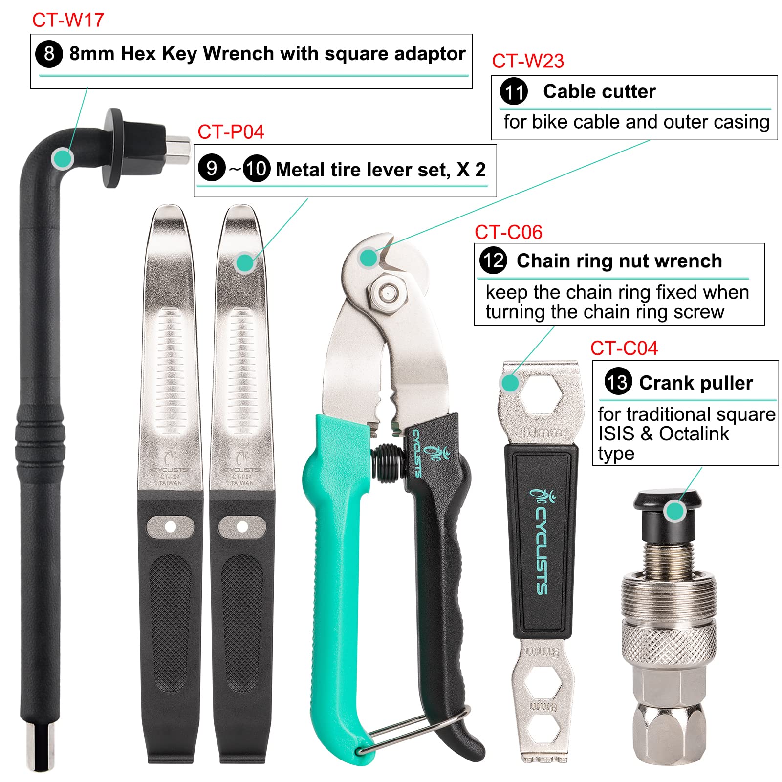 27-Piece Bike Tool Kit – Bicycle Repair Set with Case