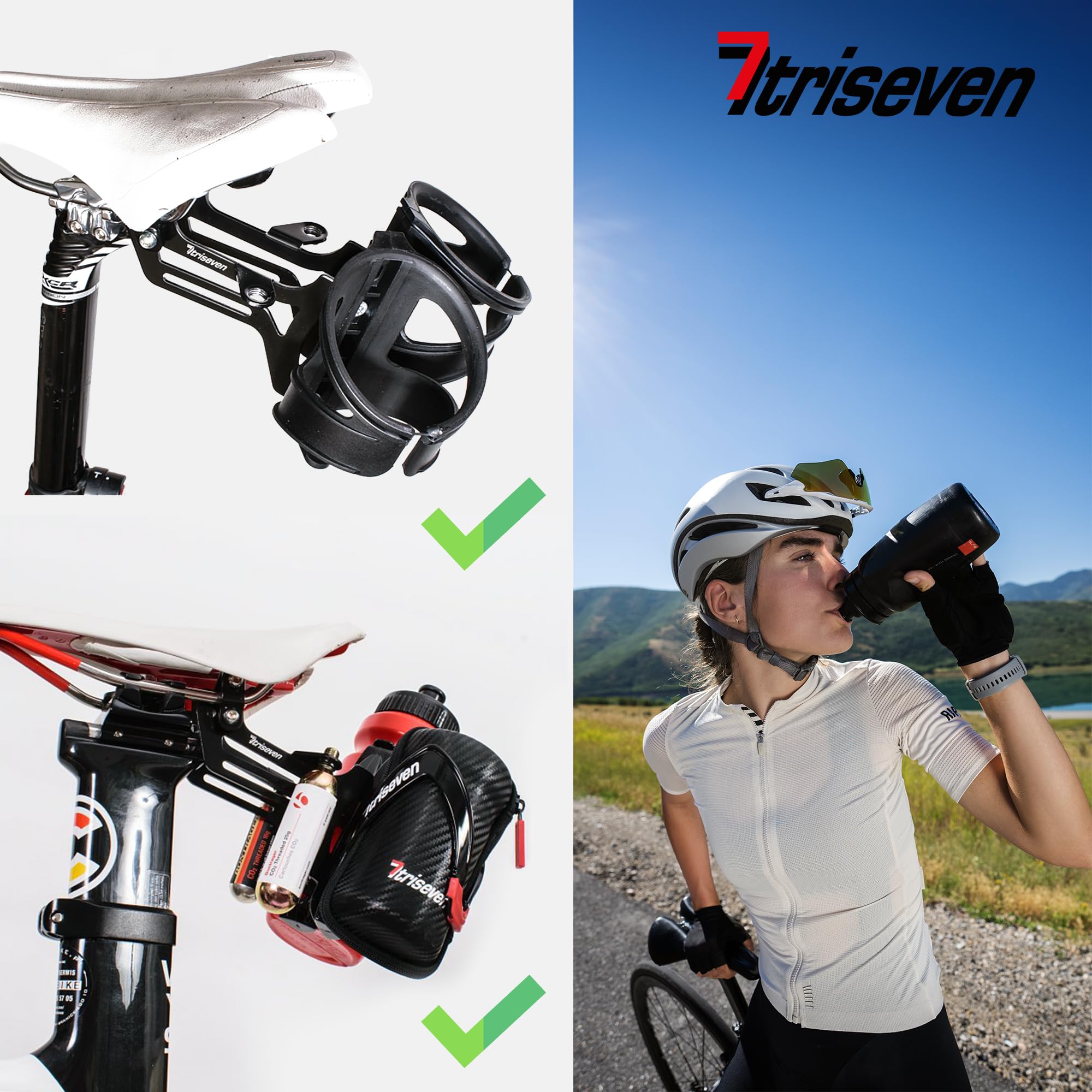 Bike Bottle Holder – Dual Water Bottle & CO2 Mount